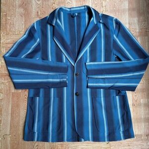 Commonwealth Proper CMMP Men's Blue Striped Sport Coat Blazer Jacket Size 44 USA